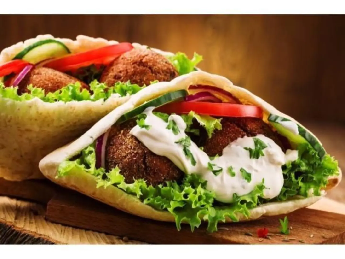 Falafel With Kiri Cheese Sandwich