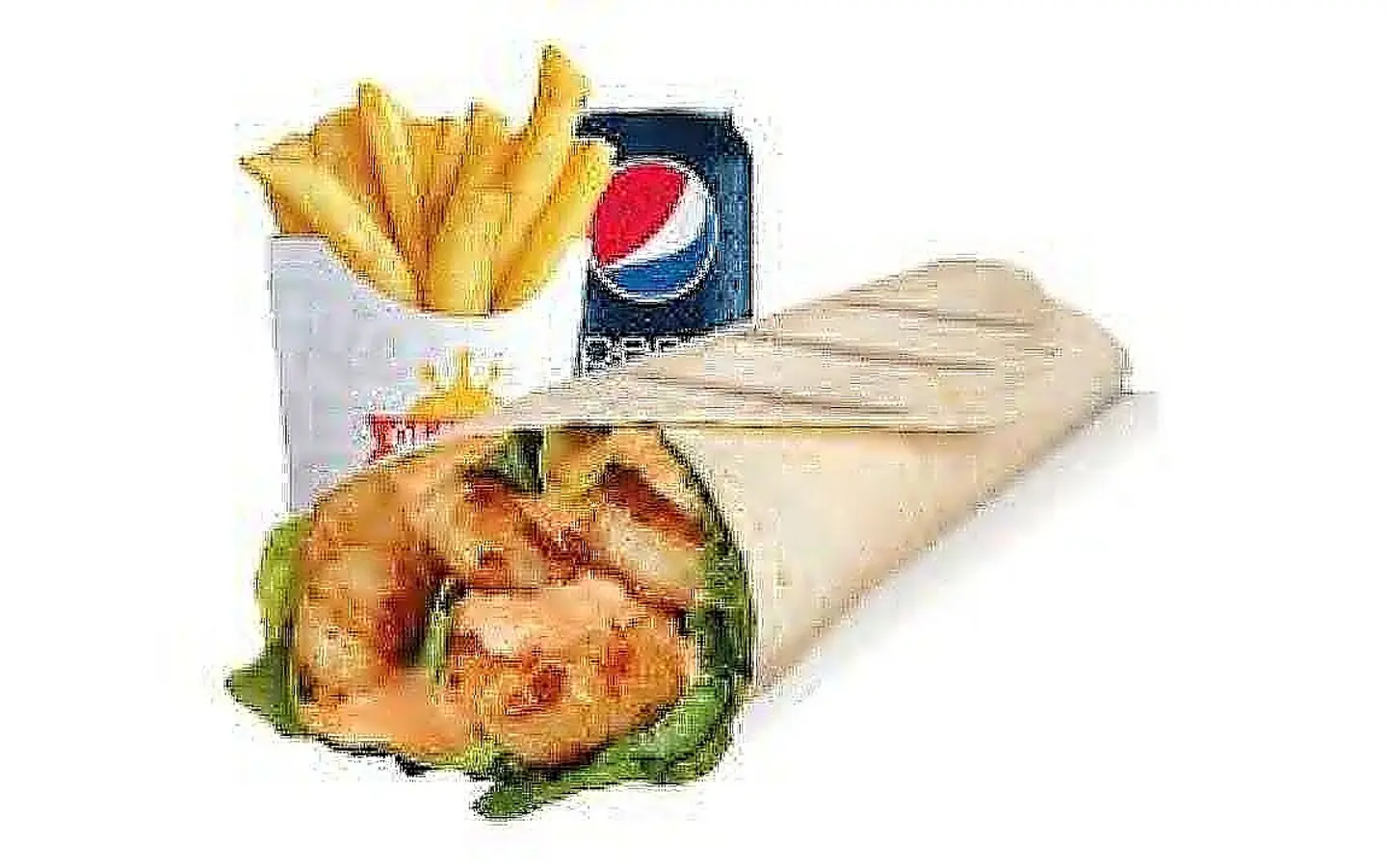 سندوتش قمبري +بطاطس +مشروب غازي