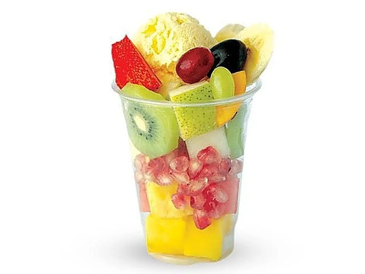 سلطة فواكه كوب ايسكريم