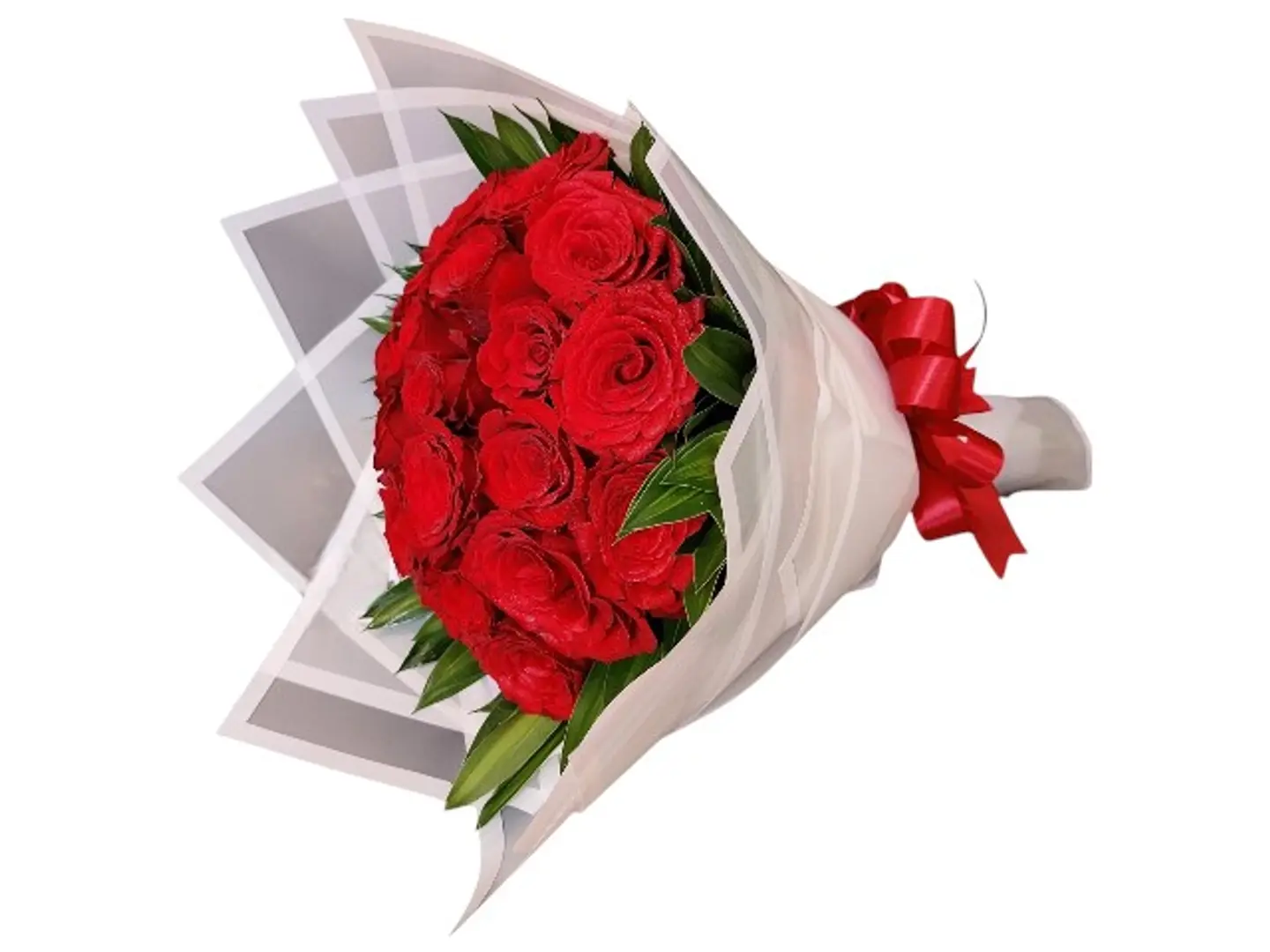 2015 Hand Bouquet With 15 Red Roses