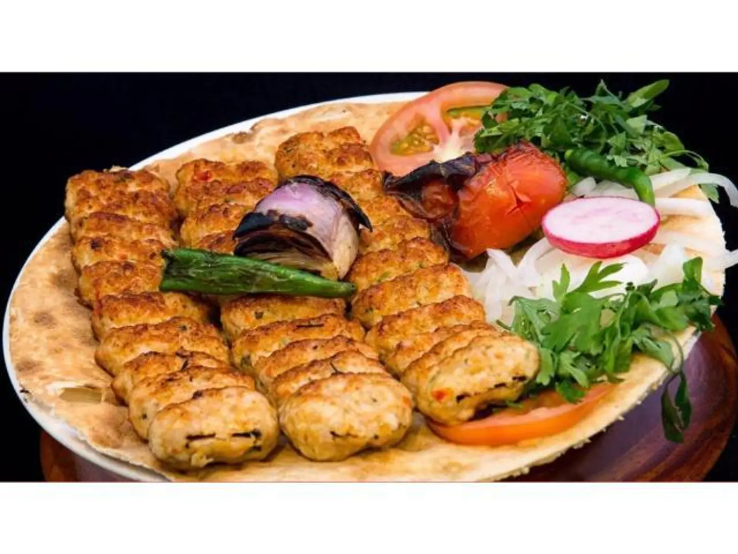 صحن كباب دجاج 12 سيخ