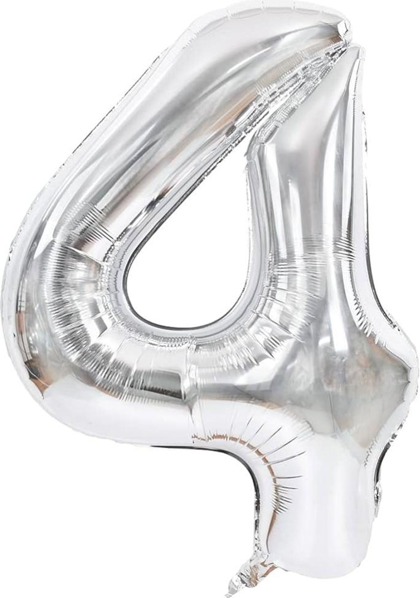 Number 4 Silver Balloon
