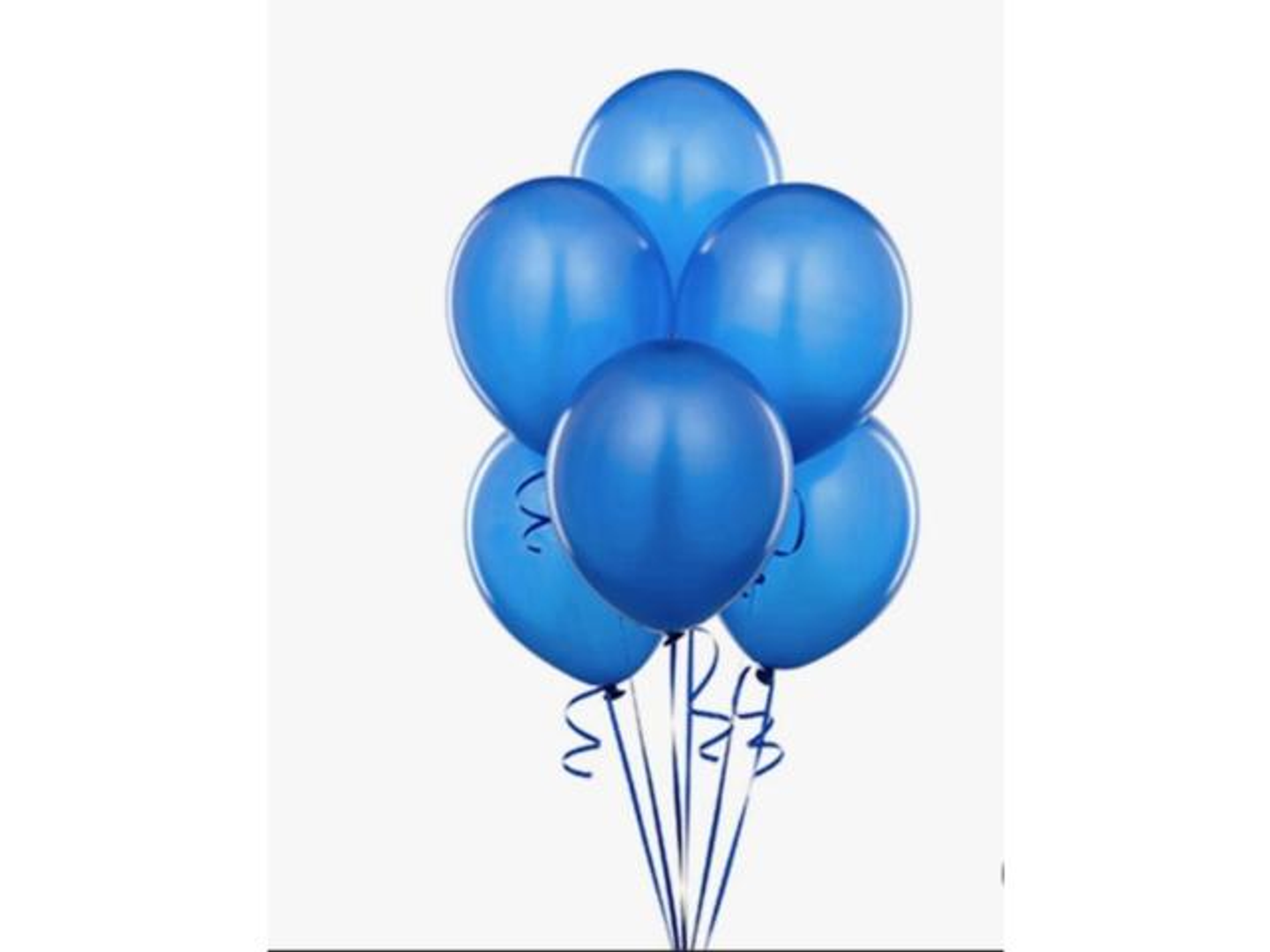 بالون هيليوم سادة ازرق