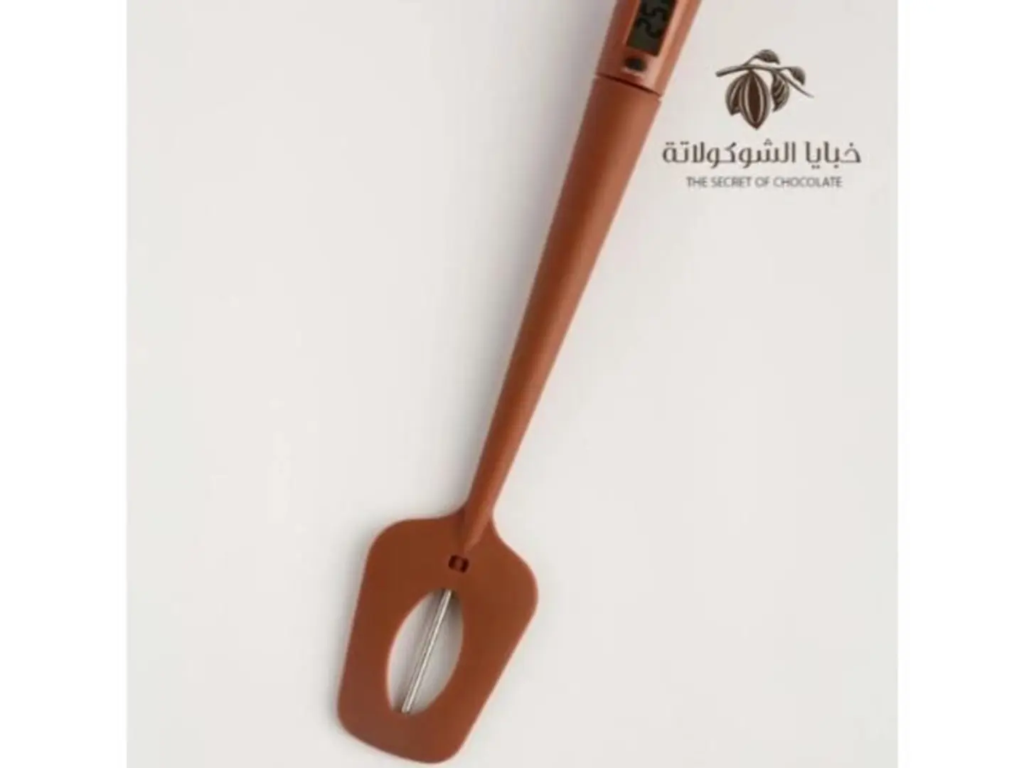 ملعقة سيليكون سباتشولا مع مقياس حرارة متحرك