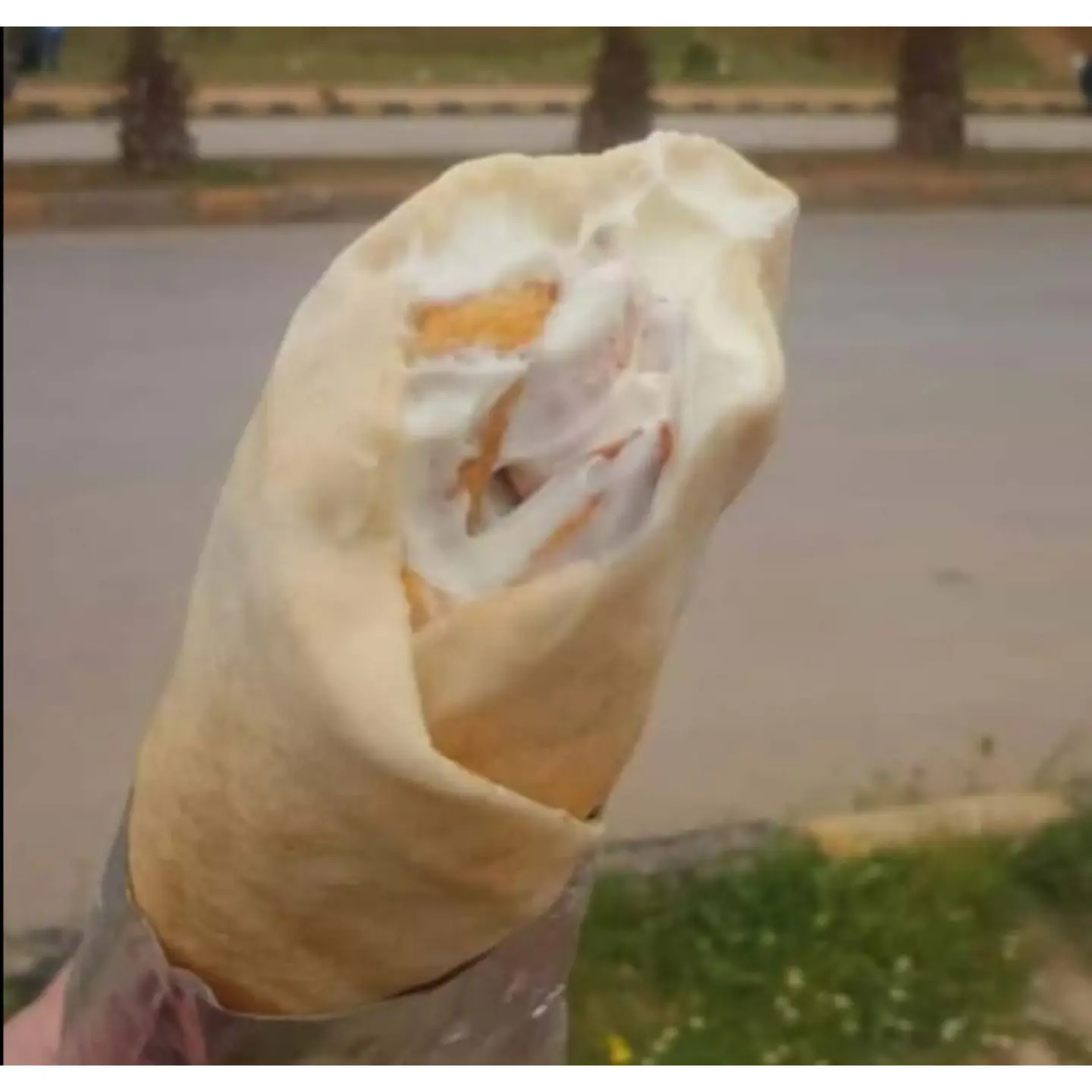شاورما لبنة