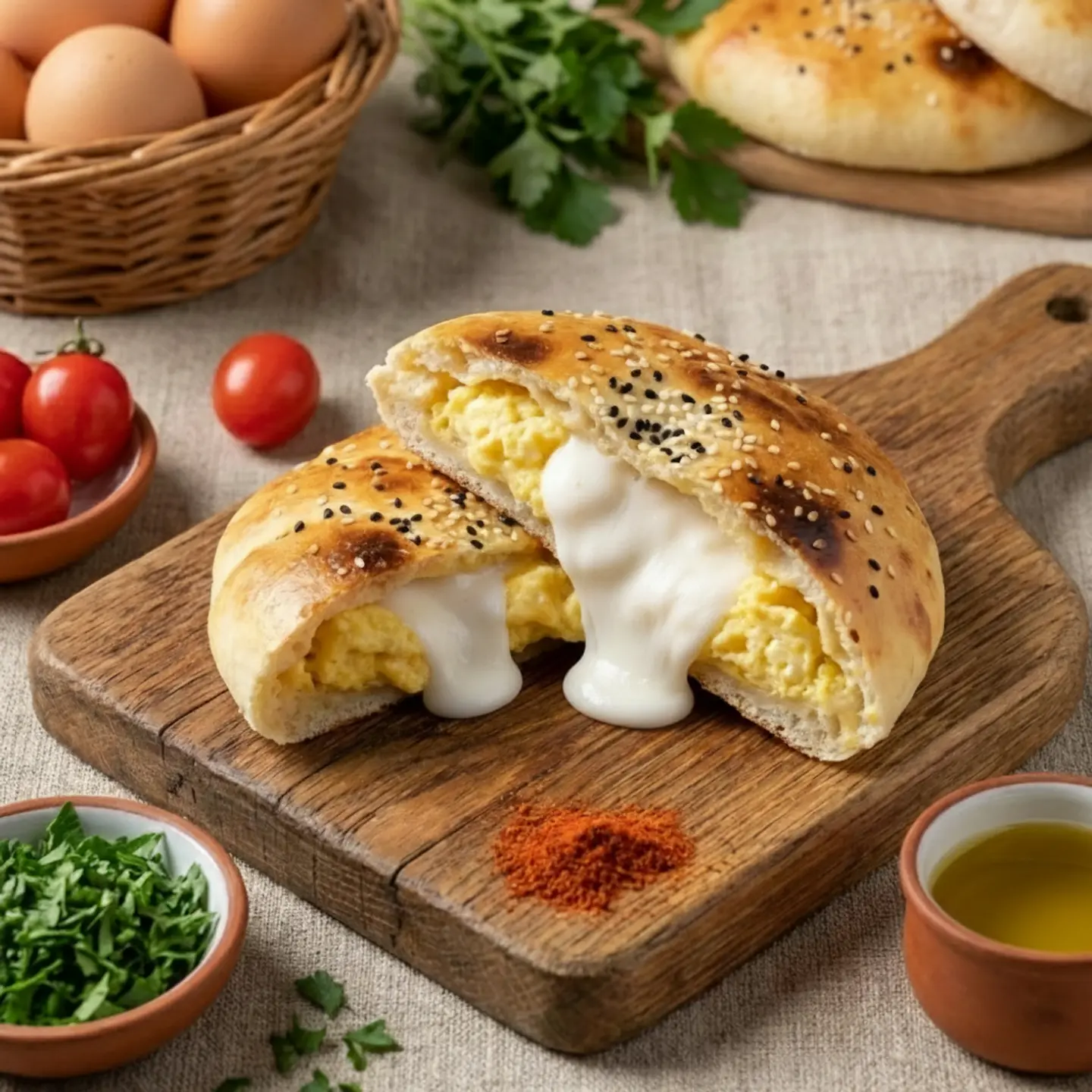 بيض مقلي جبن