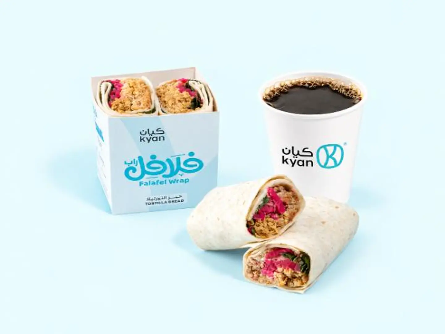 فلافل راب مع قهوة