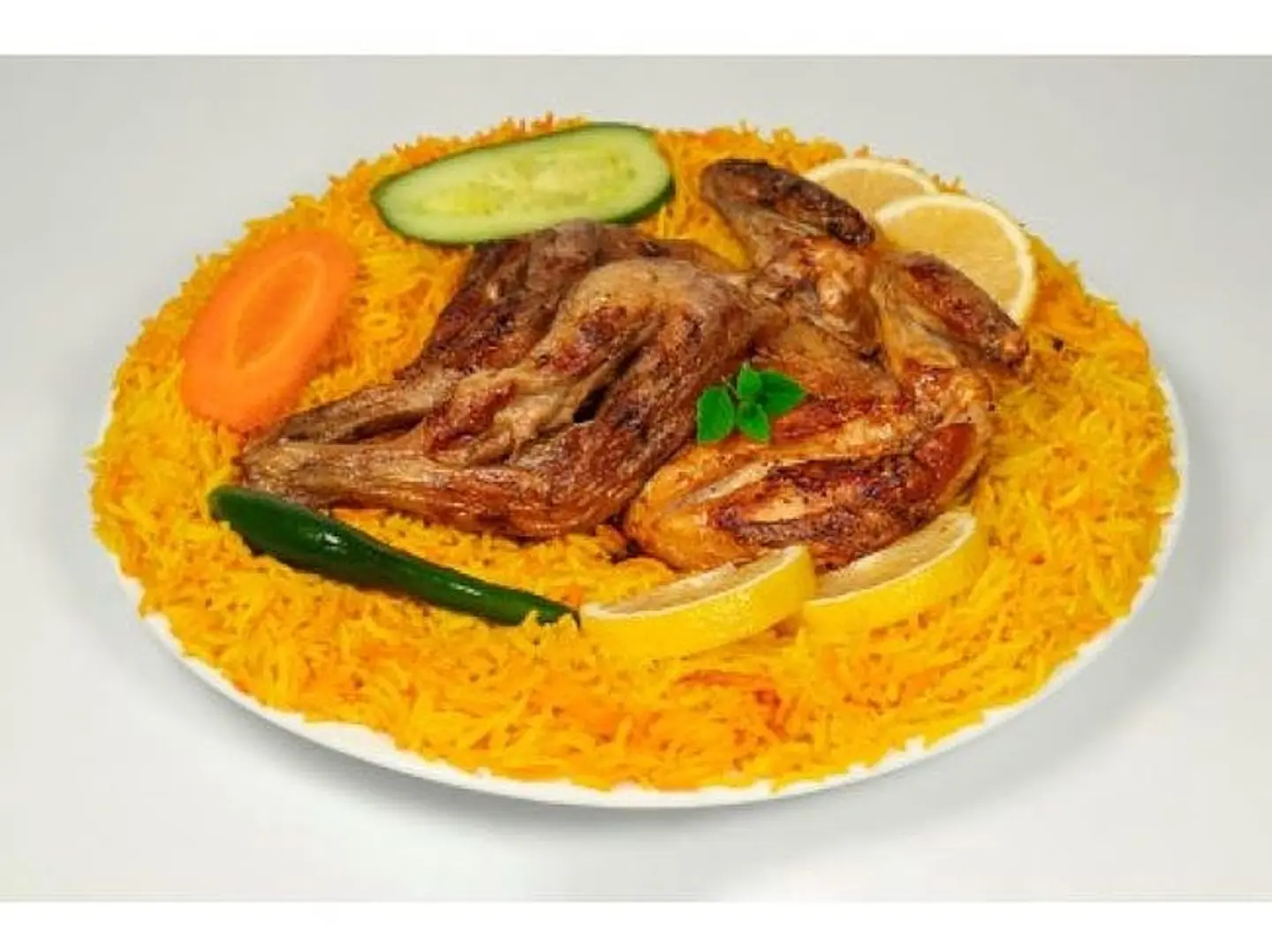 نص دجاج مظبي رز مندي