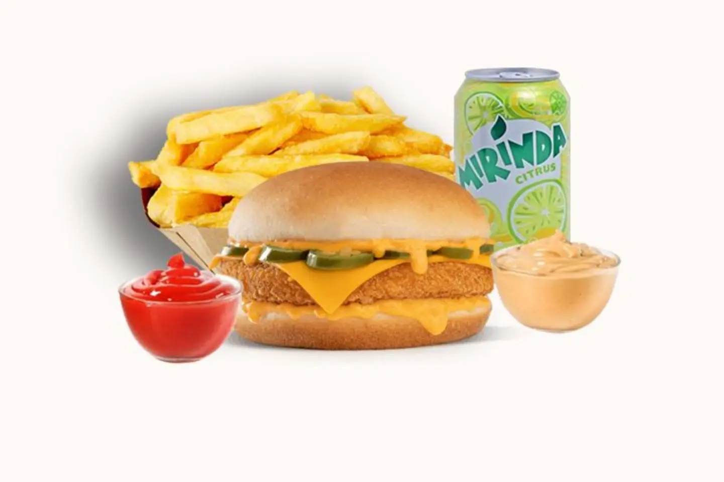 Chicken Burger Cheese Meal