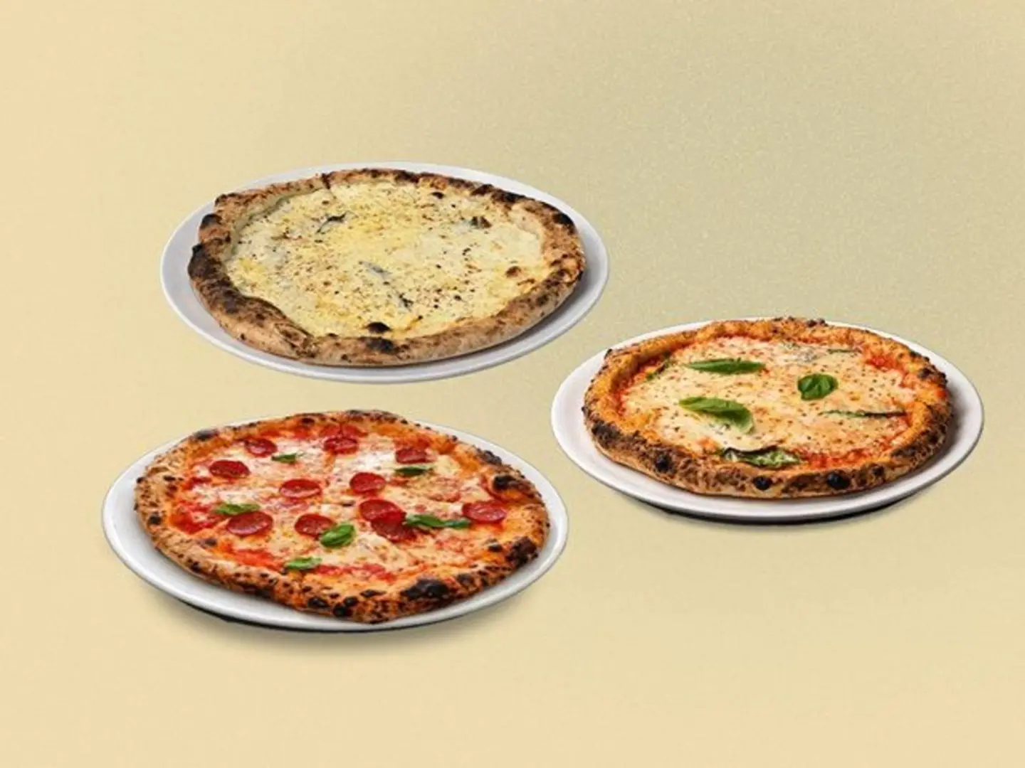 3 Large Neapolitan Pizzas