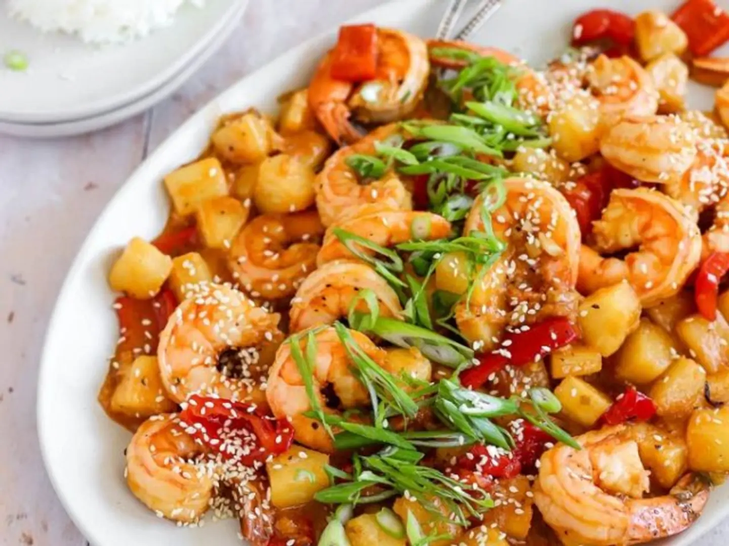 Prawns Szechuan Sizzler