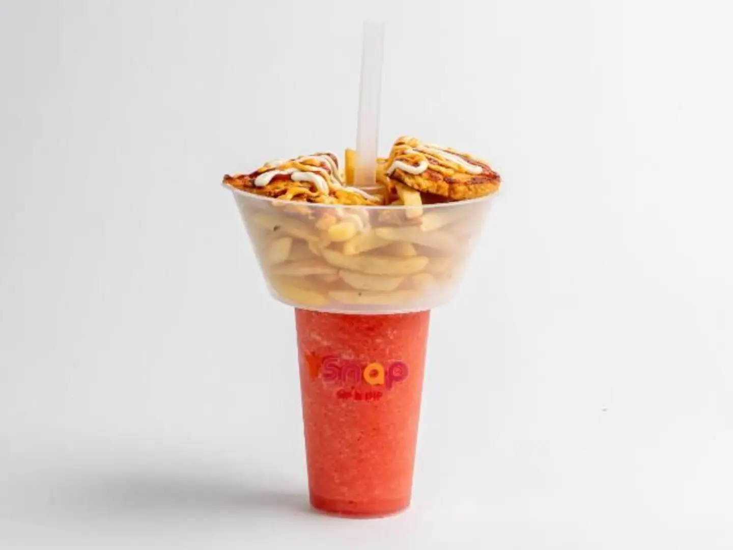 Beef Burger Fries With Pomegranate Juice