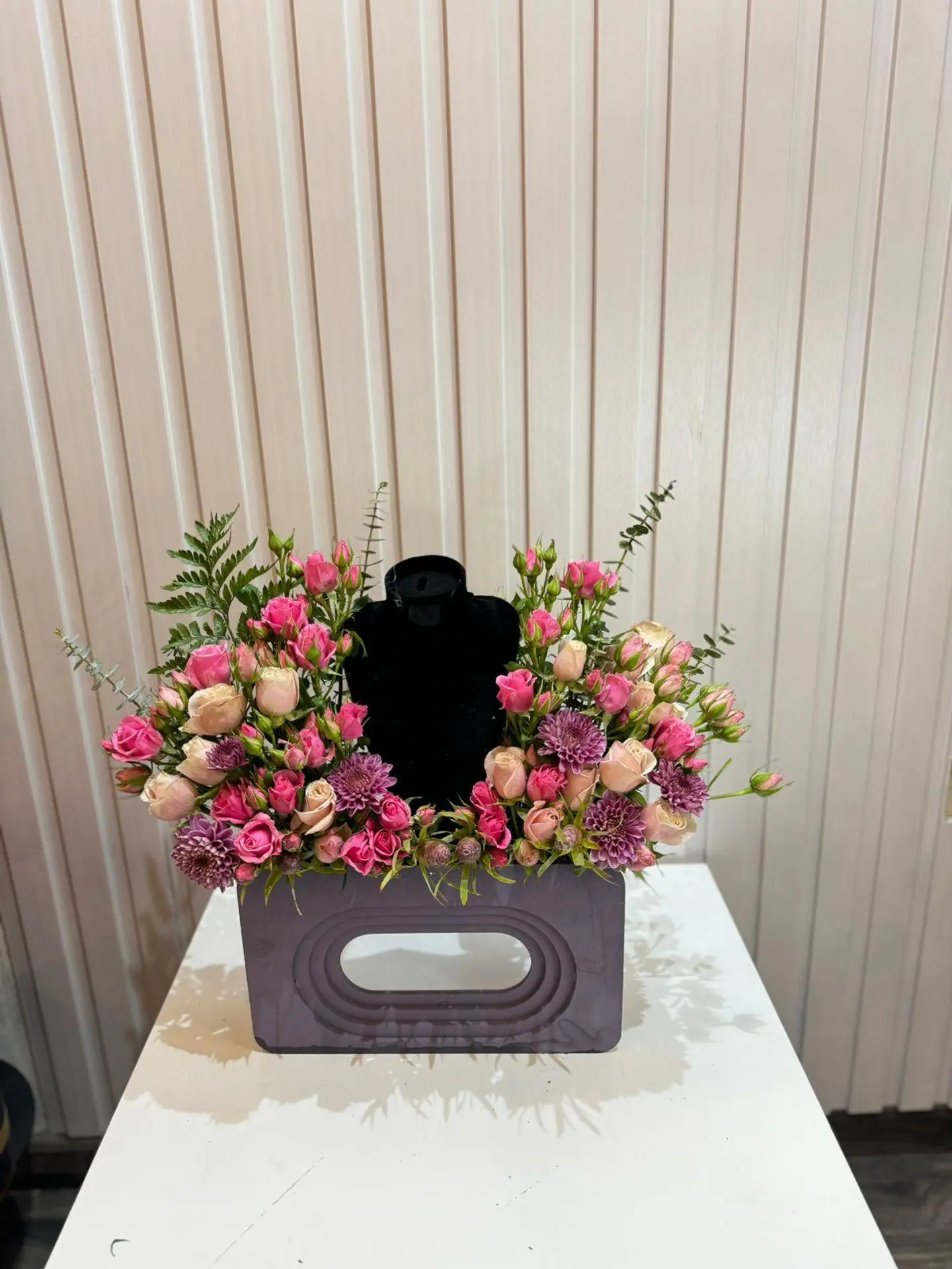 Gold Stand With Flowers