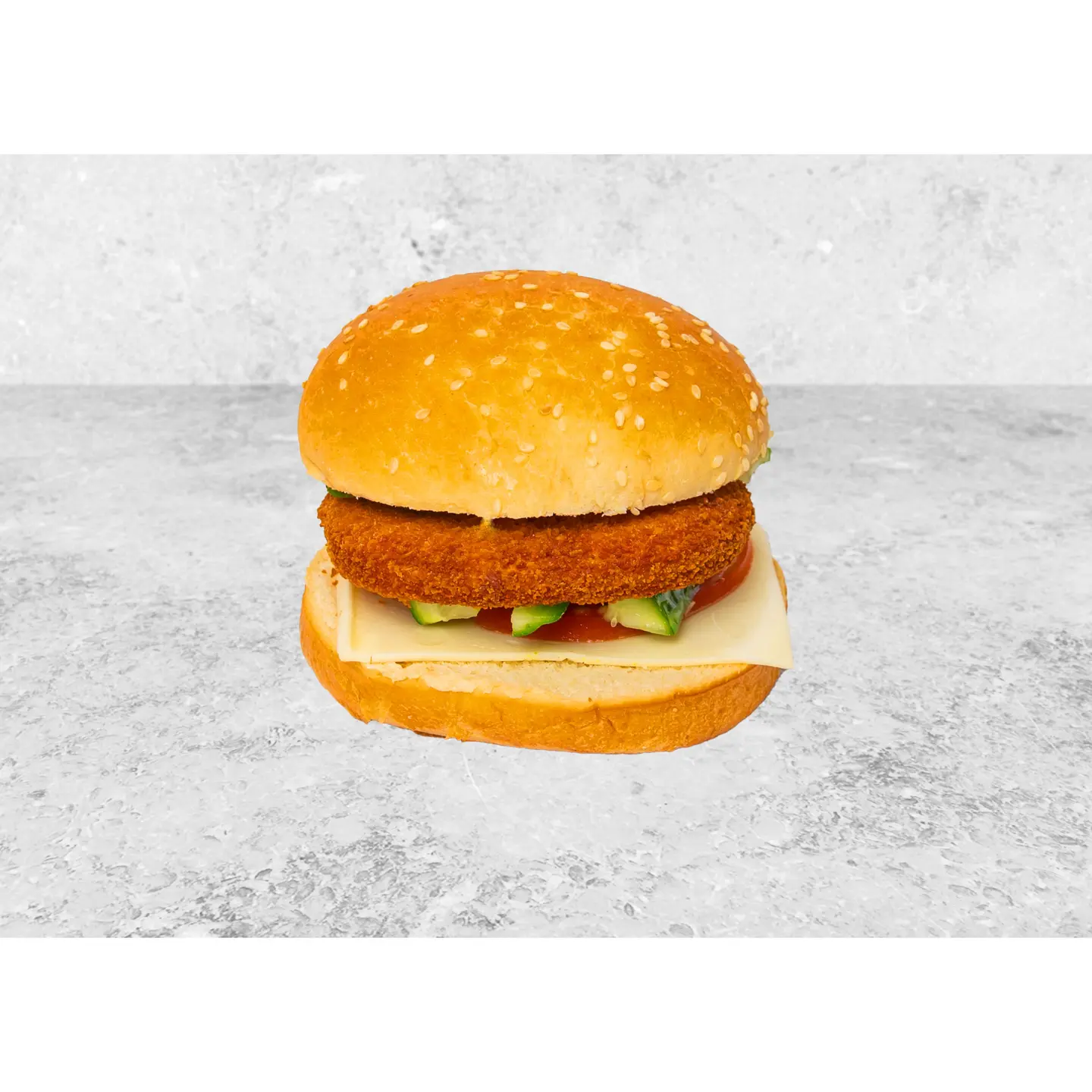 برجر دجاج مزدوج الجبن