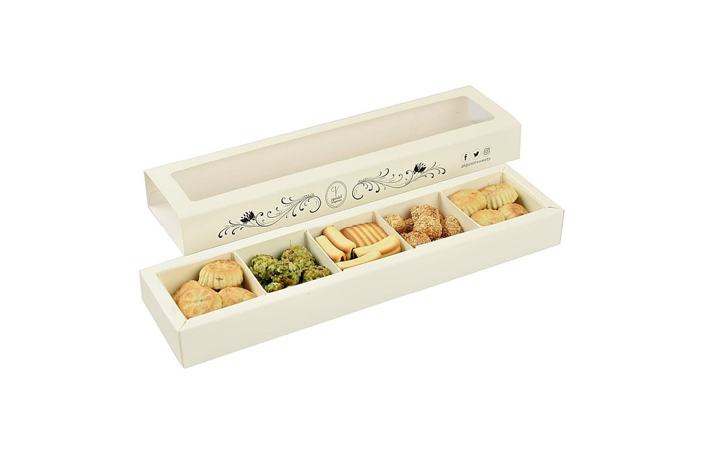 علبة معمول فاخر وسط