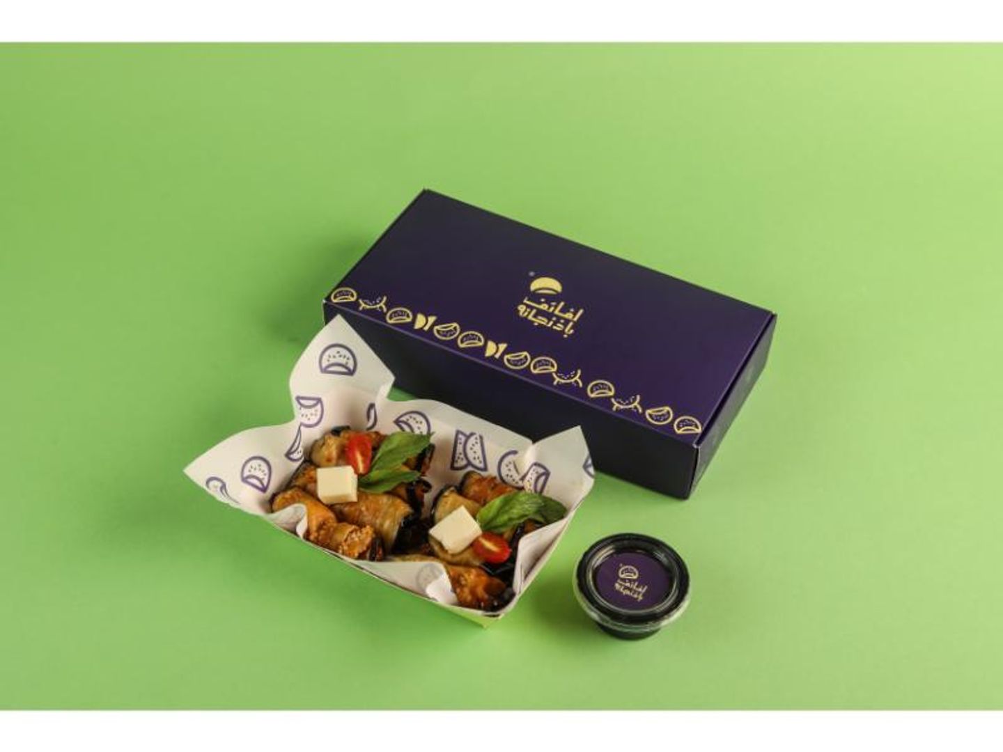 لفائف باذنجان حلوم