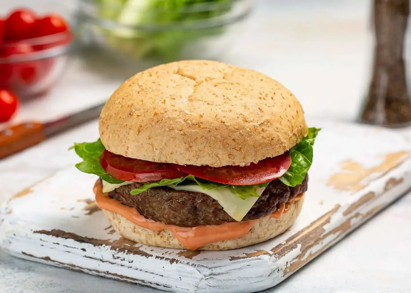 Beef Burger Stuffed With Cheese