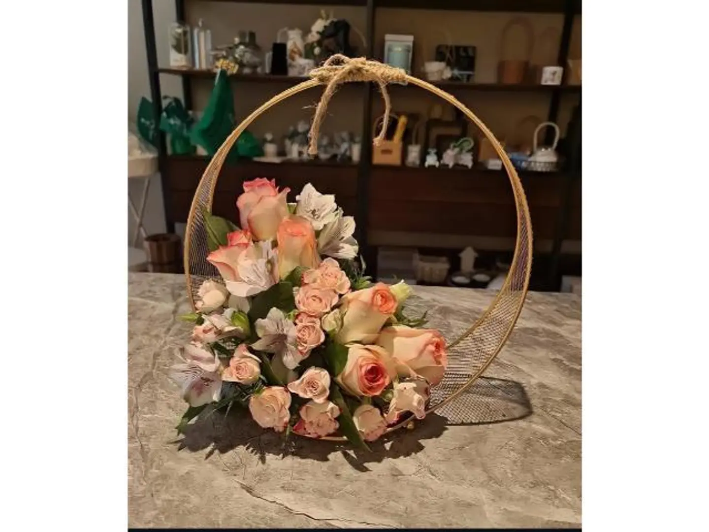 Golden Flower Basket