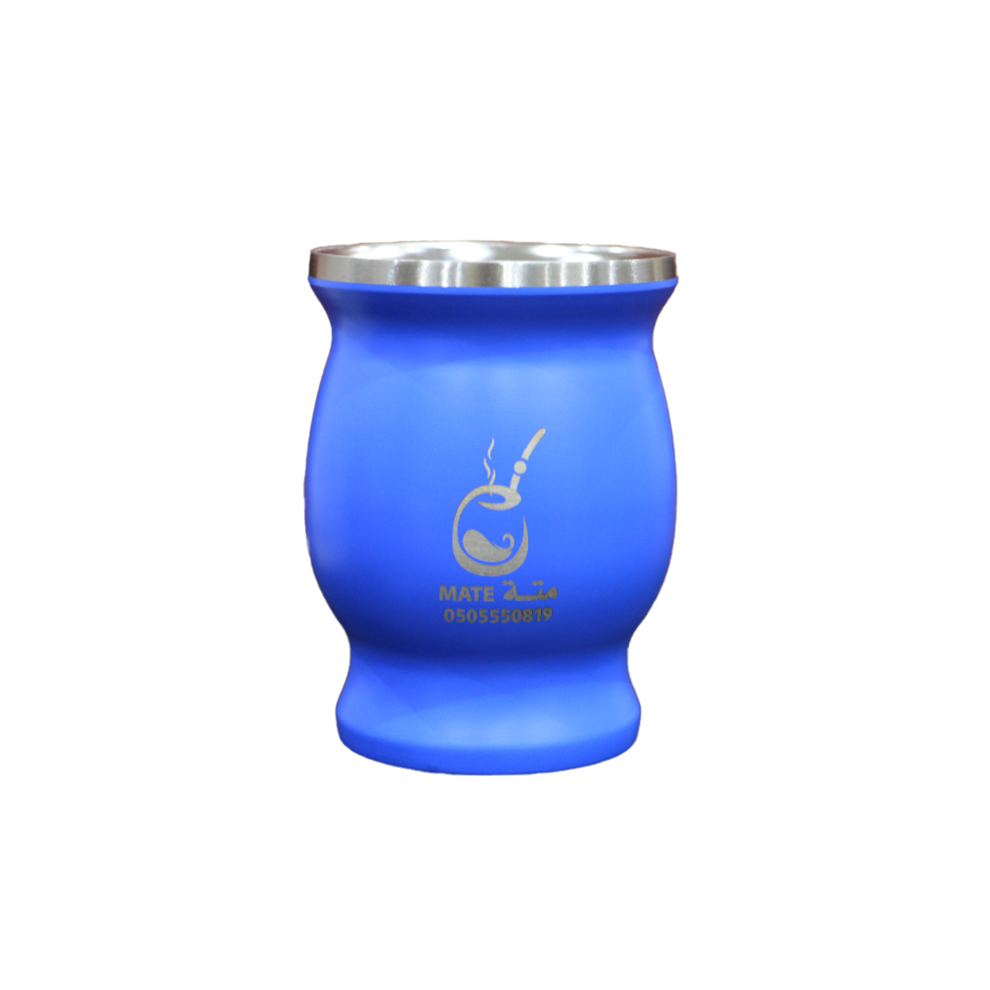 A 230ml Blue Stainless Steel Mate Cup