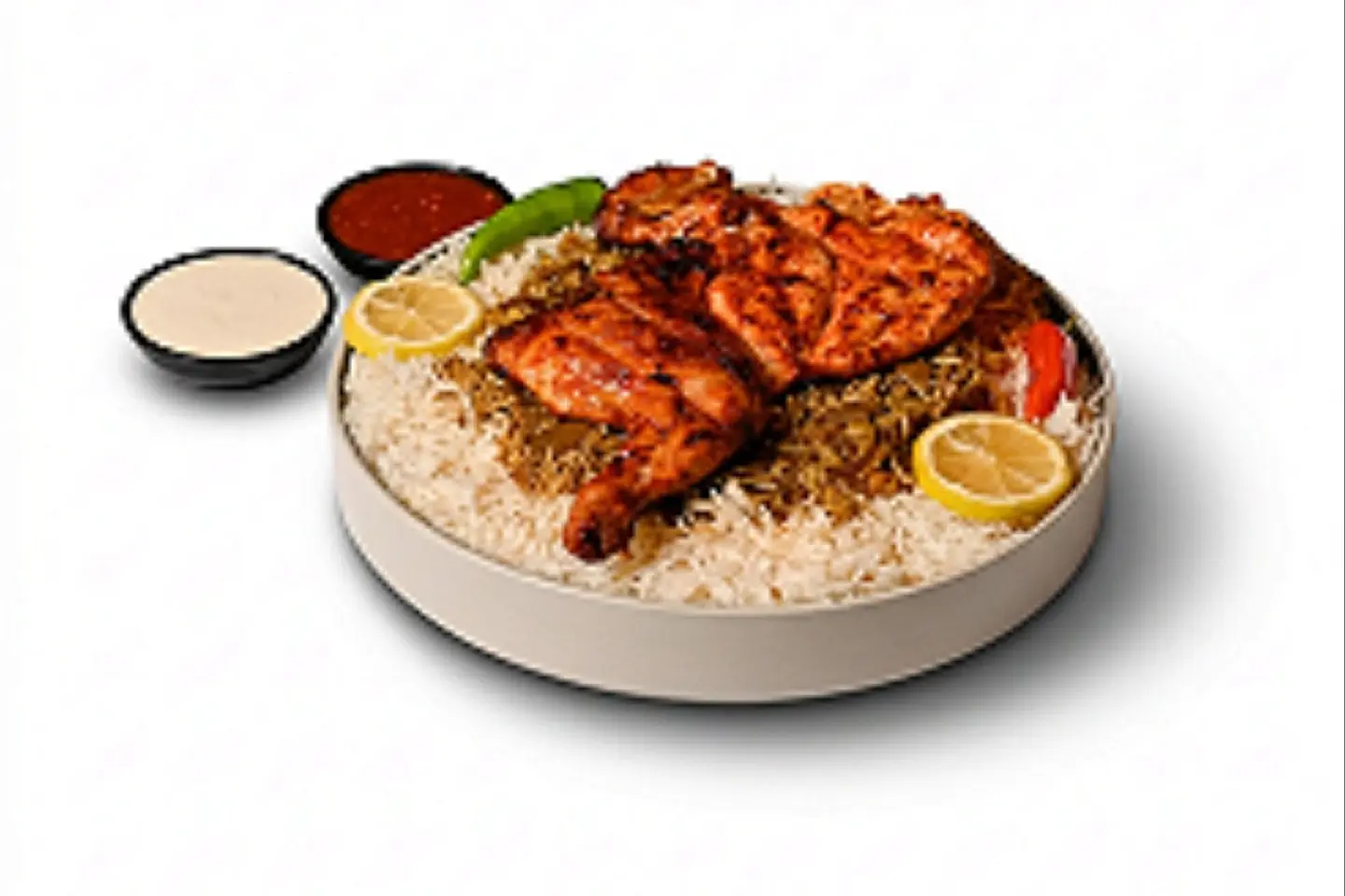 نص دجاج على فحم