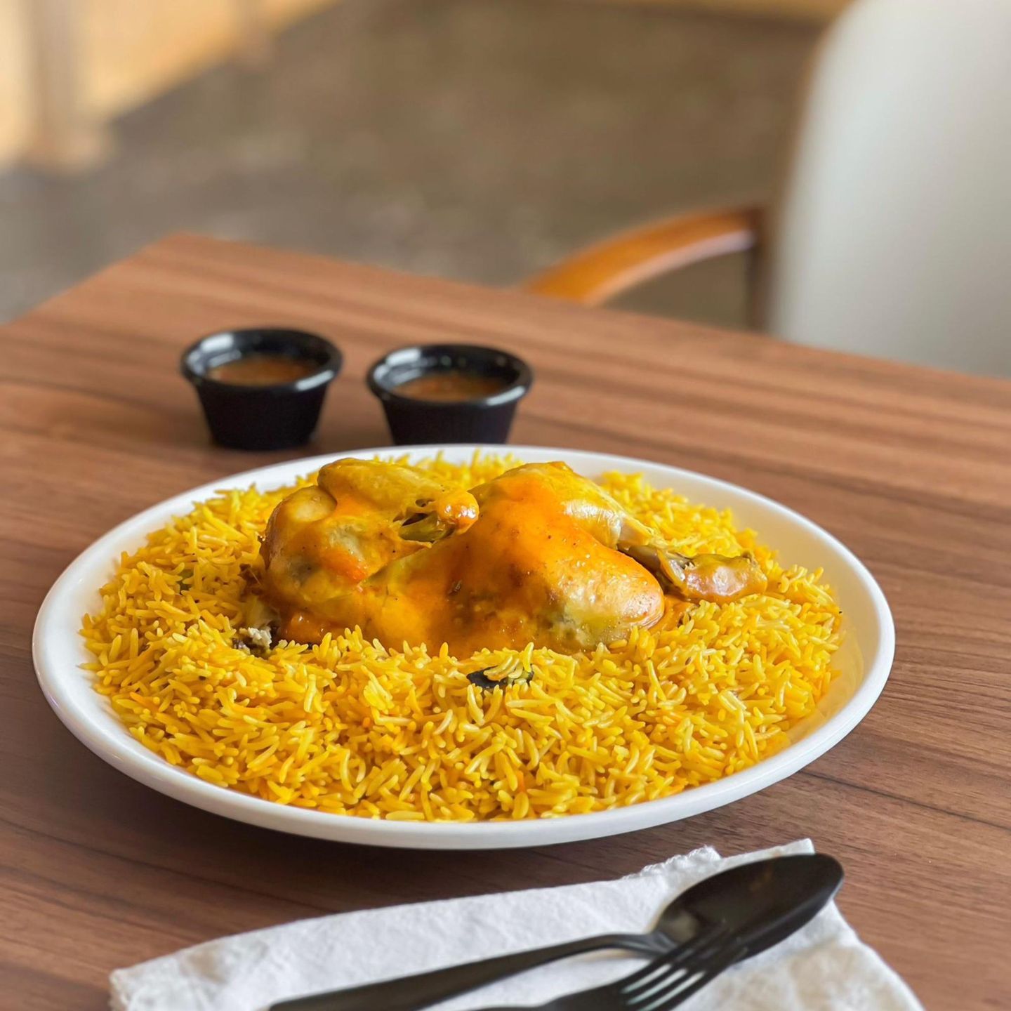 ربع دجاج مندي بدون رز