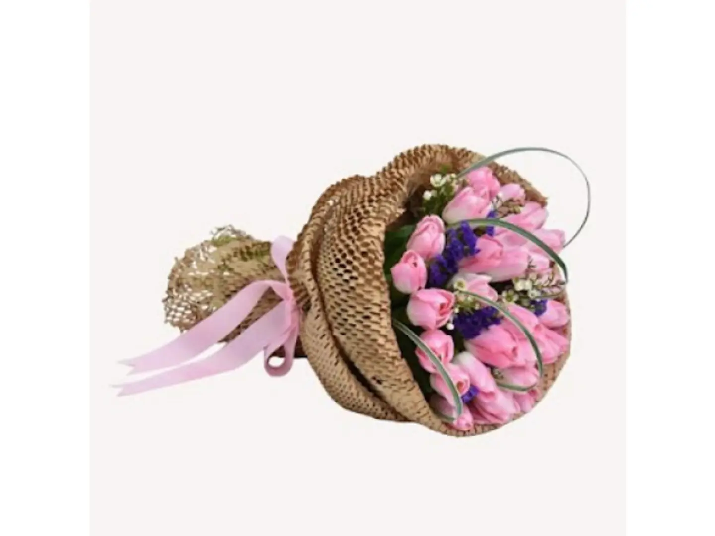 باقة توليب وردية