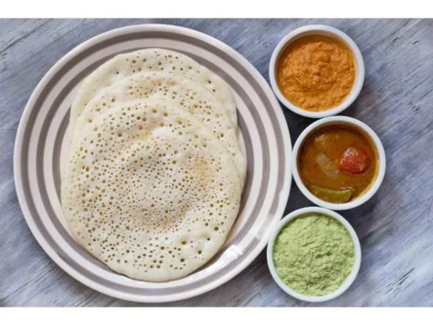 Plain Uthappam, Set Dosa