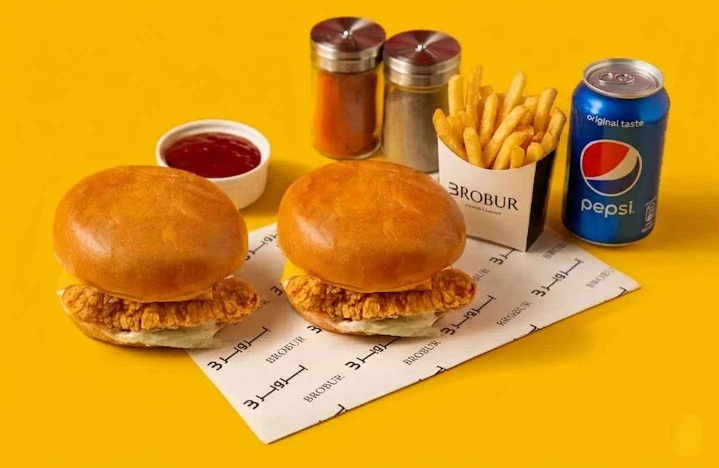 2 Zinger Burgers + Fries + Pepsi
