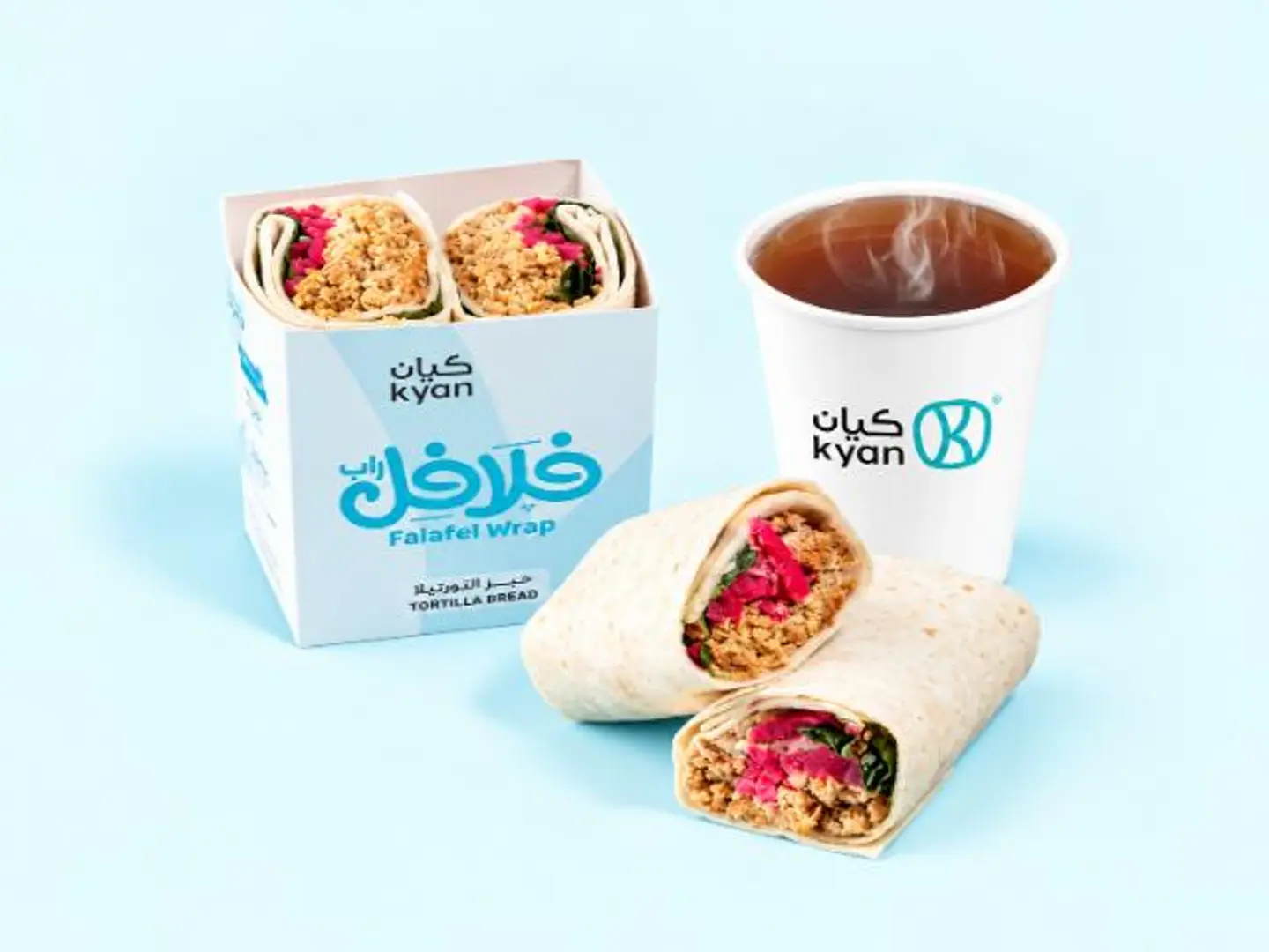 فلافل راب مع شاي
