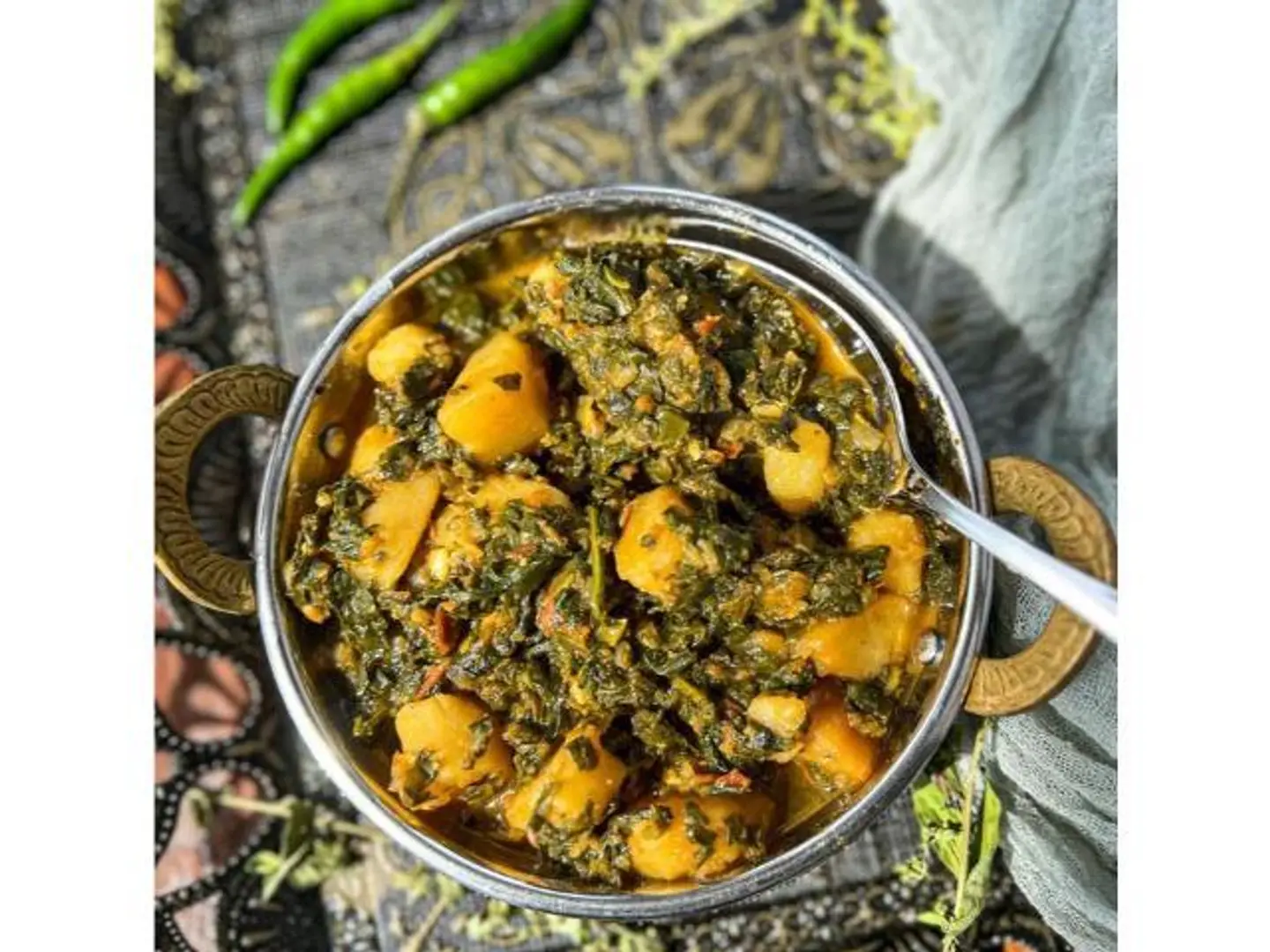 بطاطس بالسبانخ