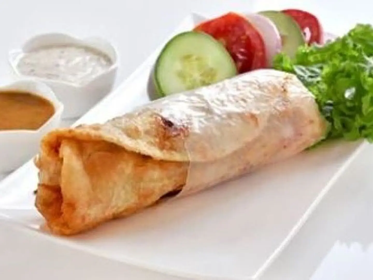 Reshmi Kebab Roll With Chutney