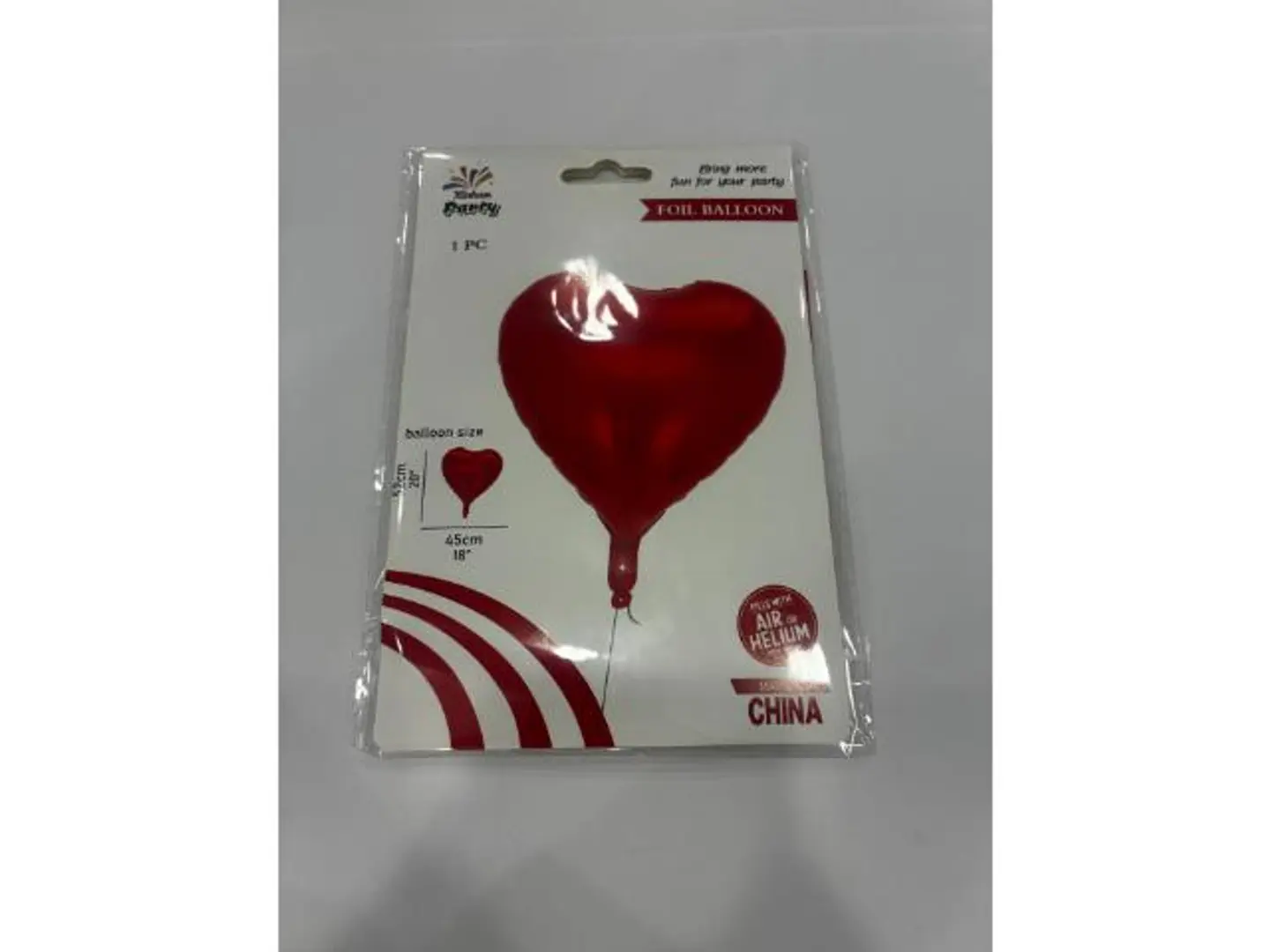 Heart Shaped Tin Balloon Red