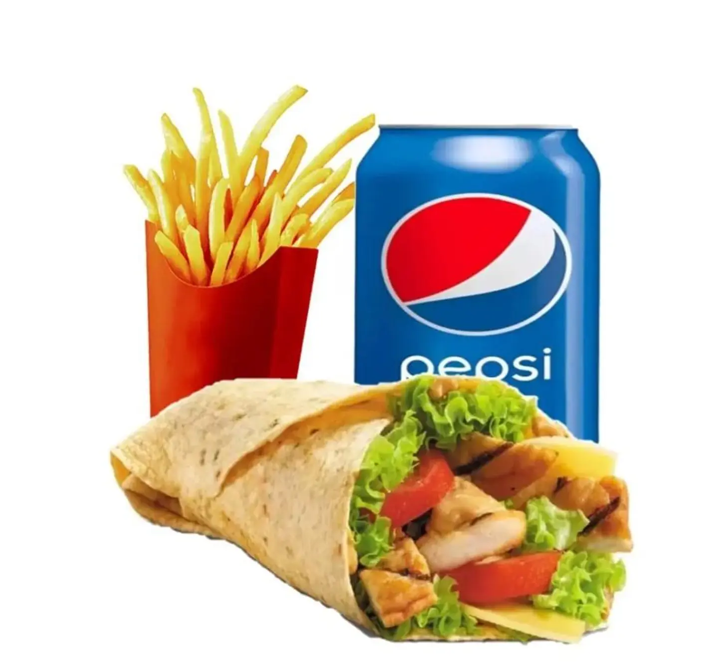 وجبة تورتيلا بارد مع بيبسي