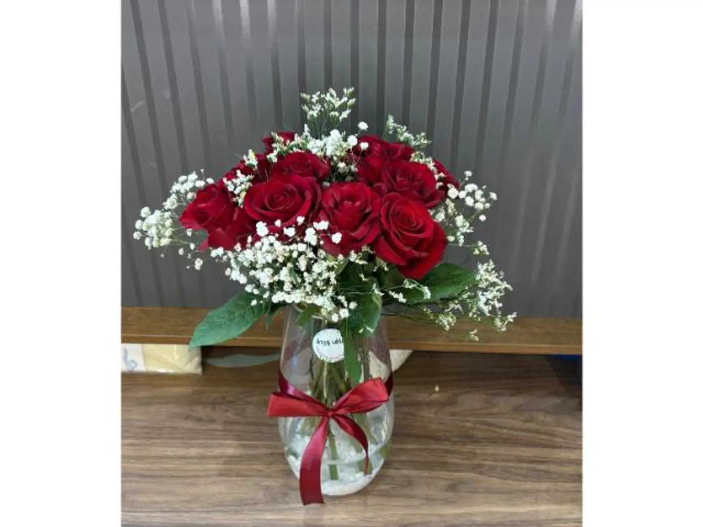 فازه زجاج ورد طبيعي