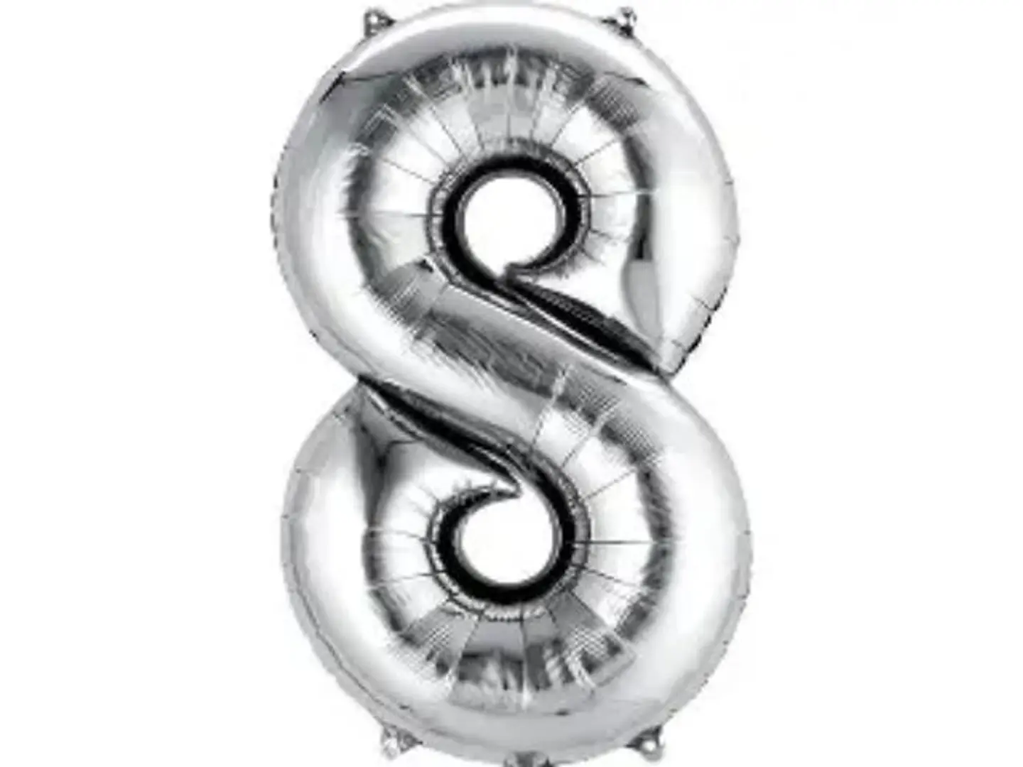 Silver Numbers Balloons 8