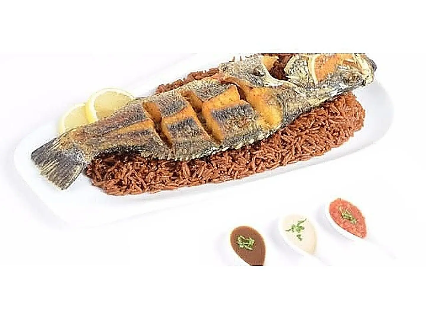 وجبه سمك مشوي مع الارز