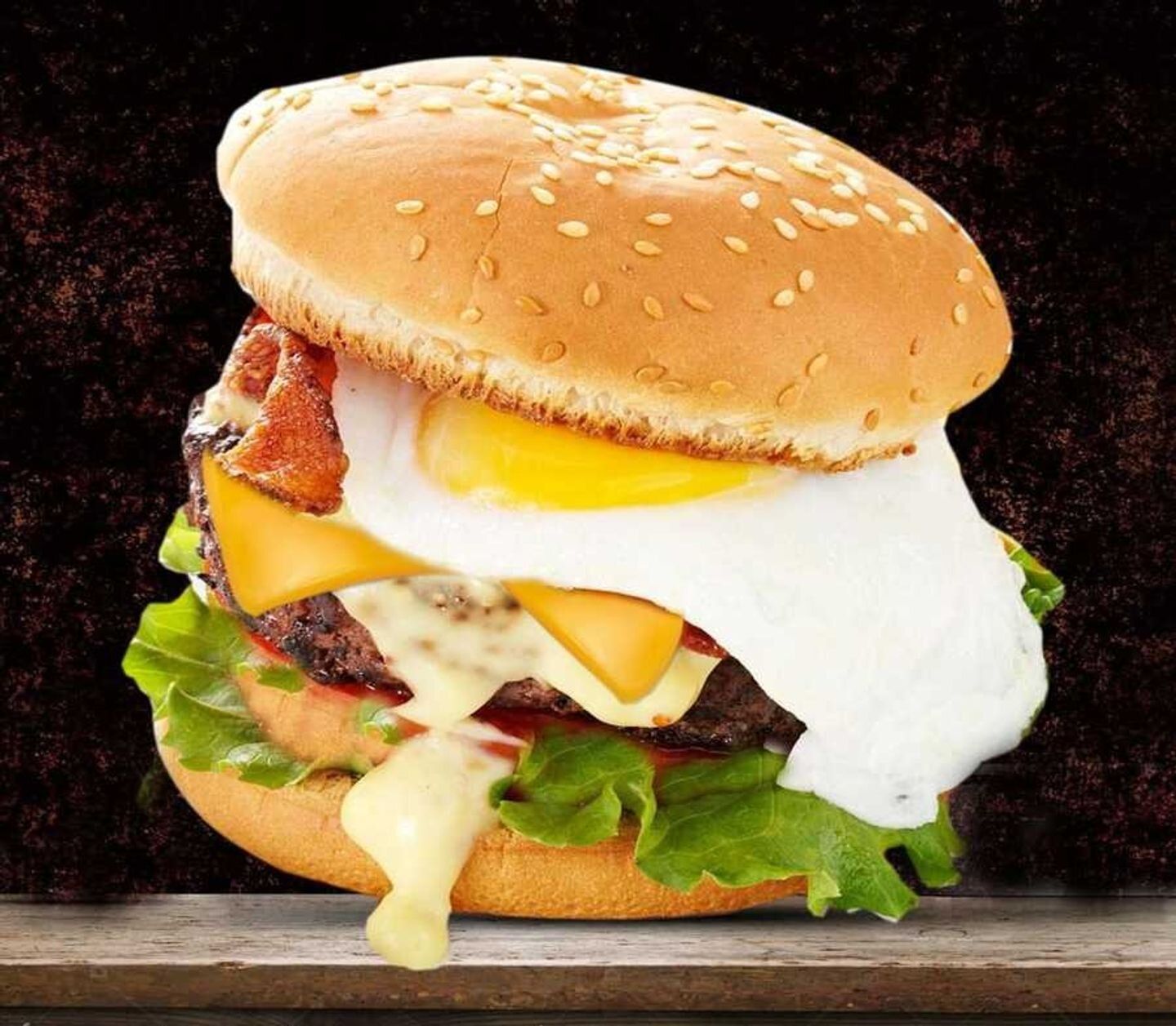 Beef Burger With Eggs And Cheese