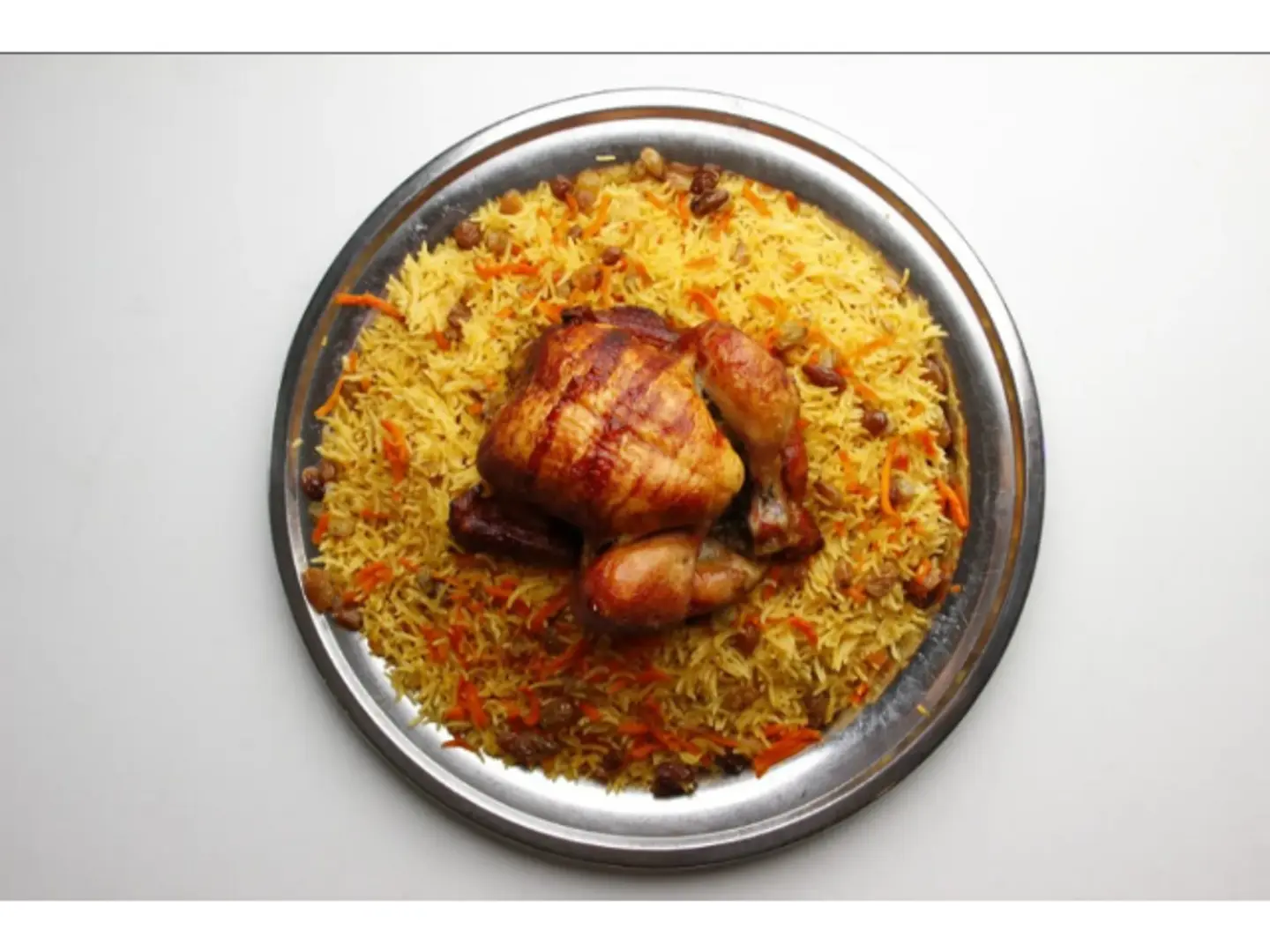 نص دجاج شواية مع الرز