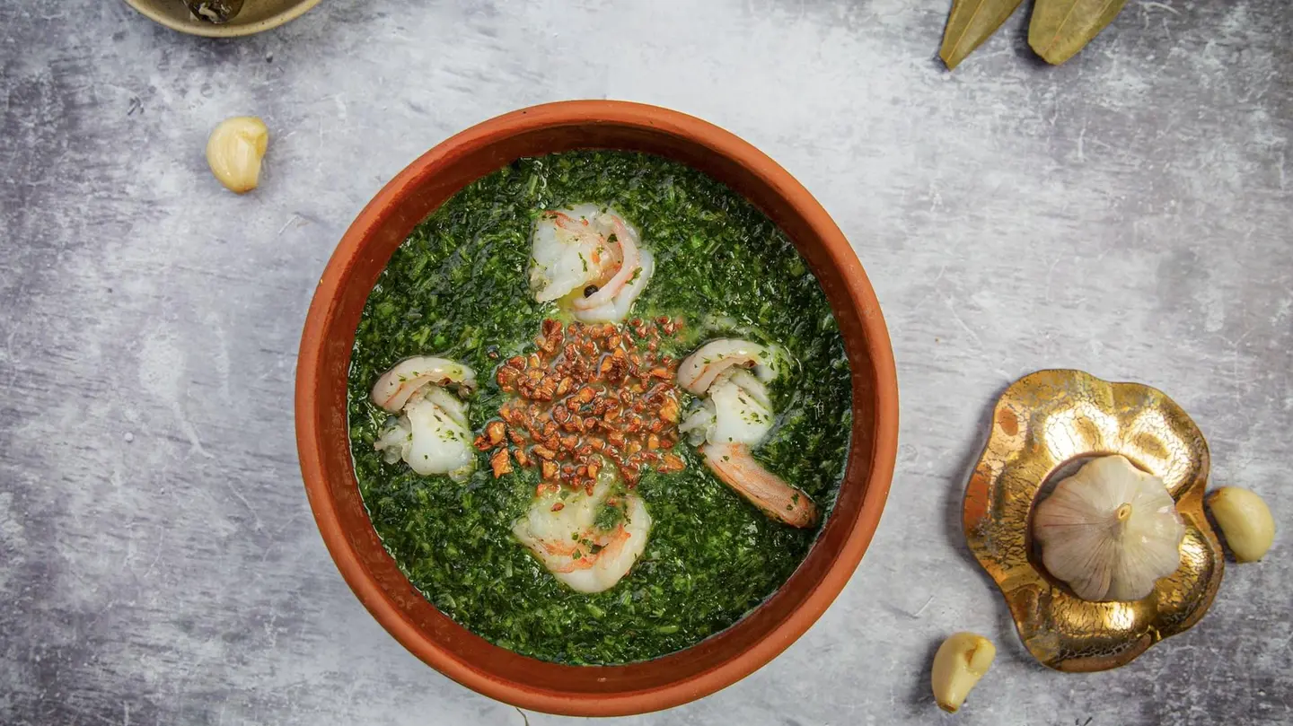 Molokhia With Shrimp