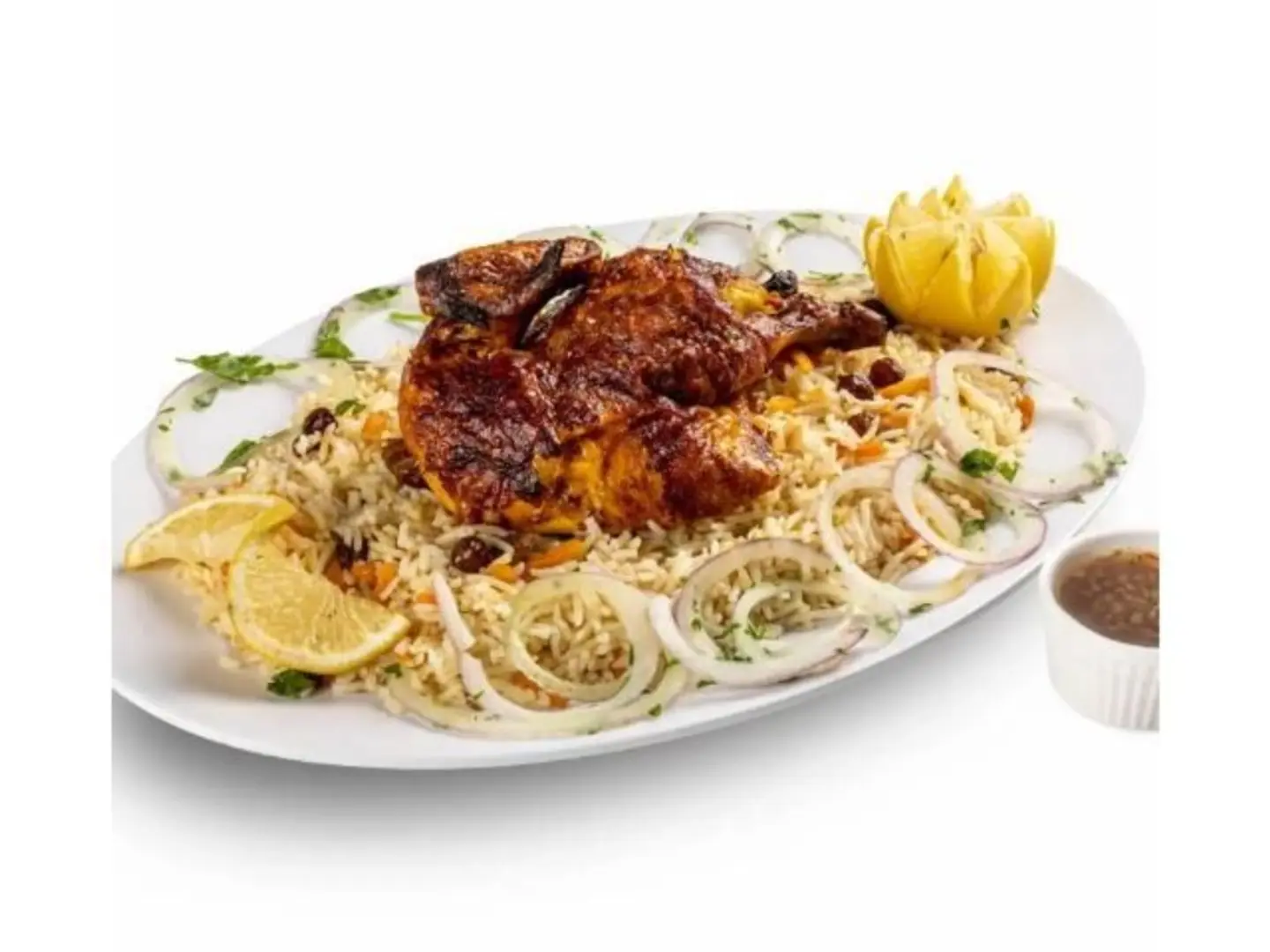 Whole Shawaya Chicken With Biryani Rice