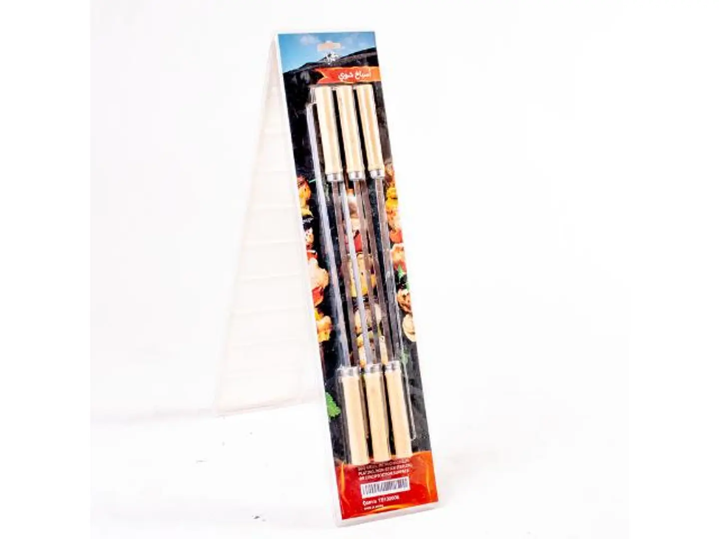 Qamra Bbq 6 Pcs Wide Skewers Wood Handle قطعة\Pcs
