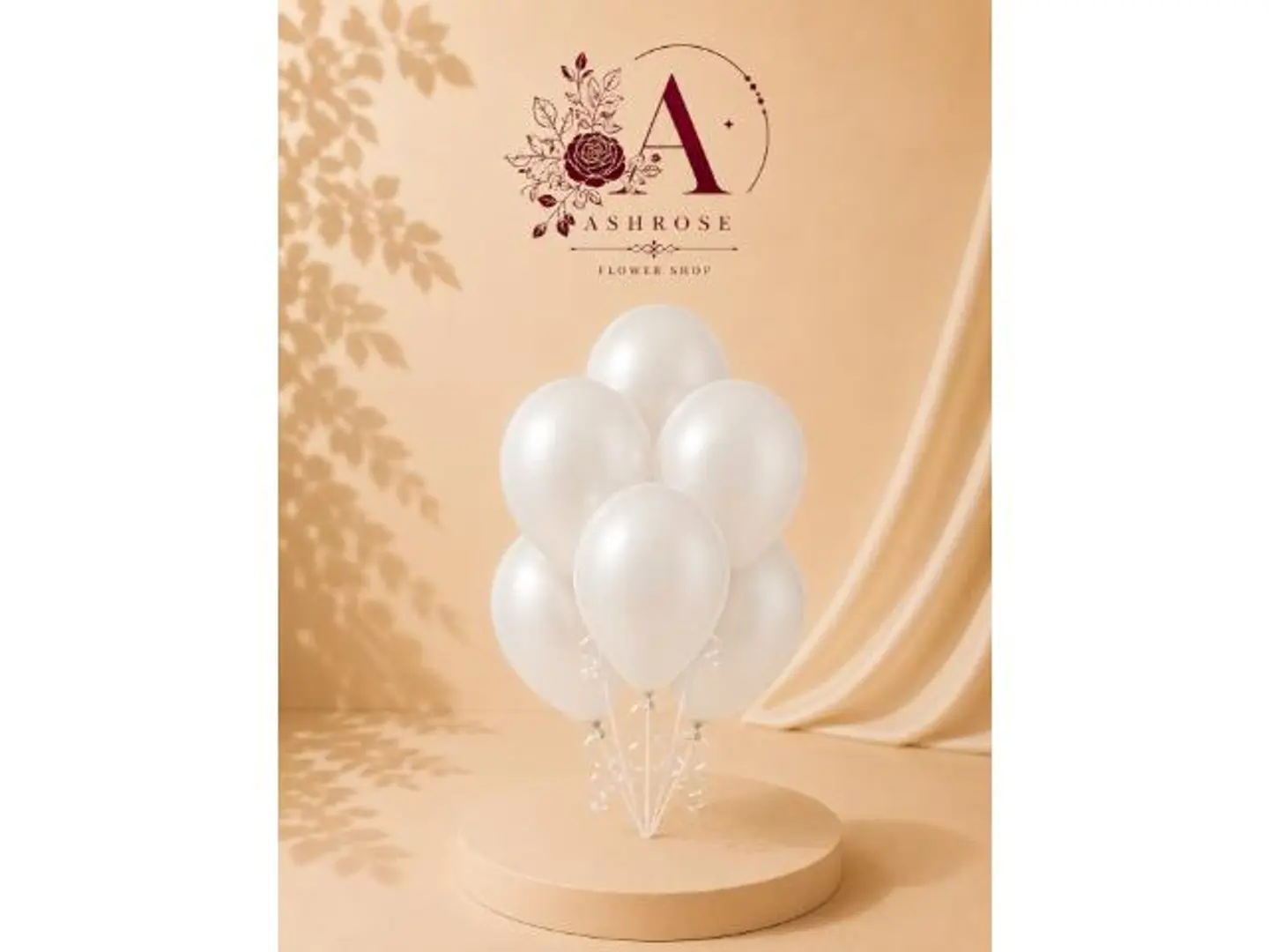 White Helium Balloon Bouquet