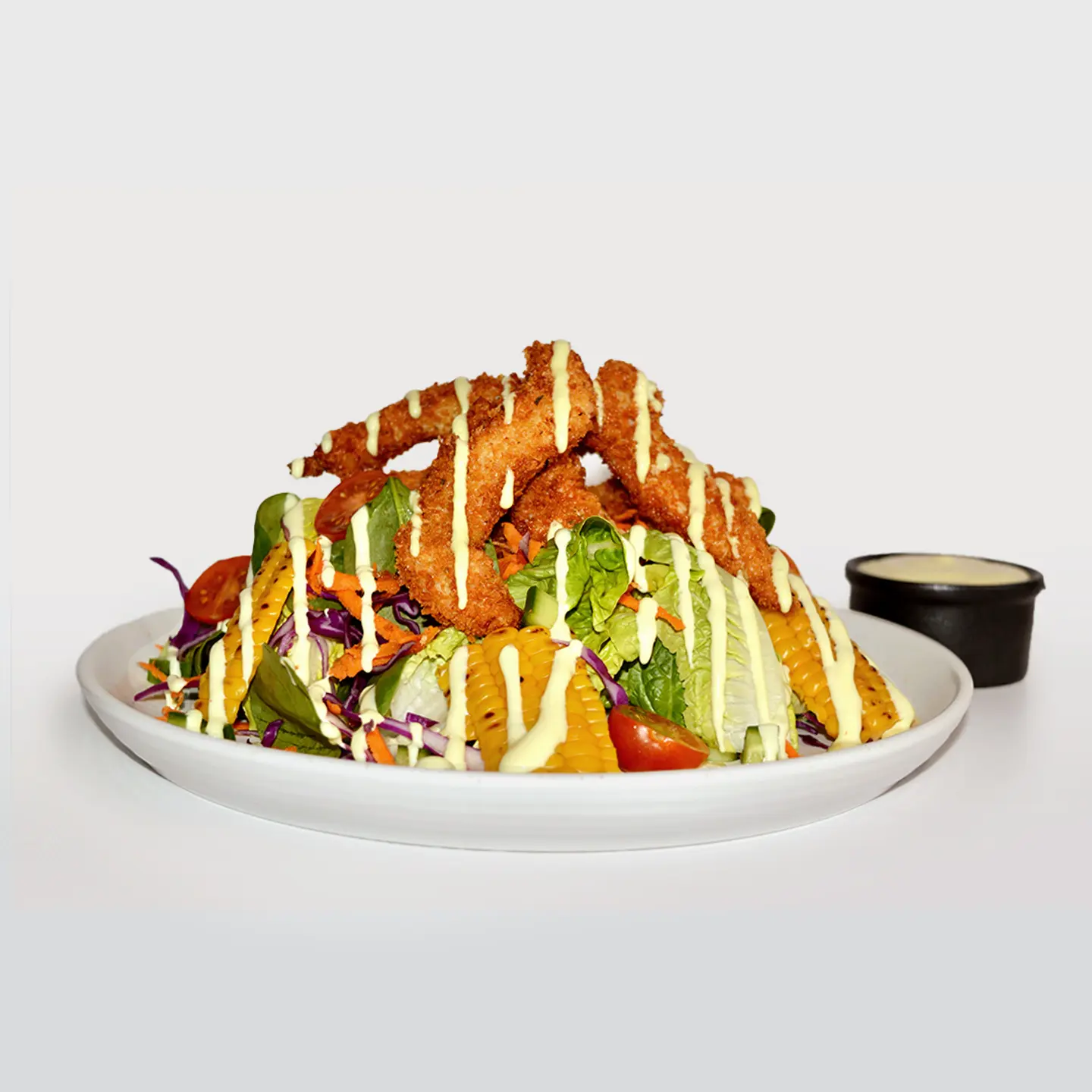 Garden Salad With Crispy Chicken