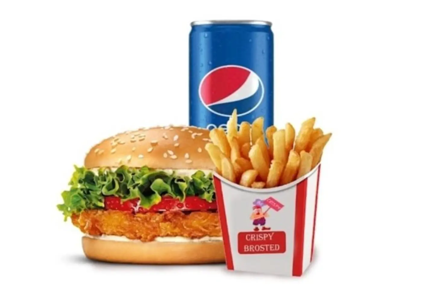 برجر دجاج وجبة واحدة