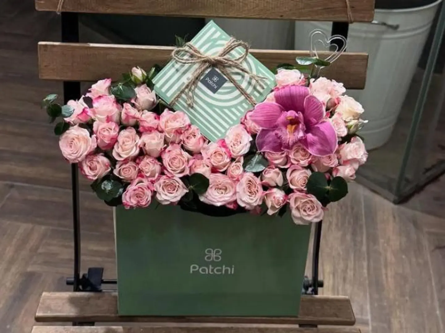 Beautiful Arrangement With Patchi Chocolate