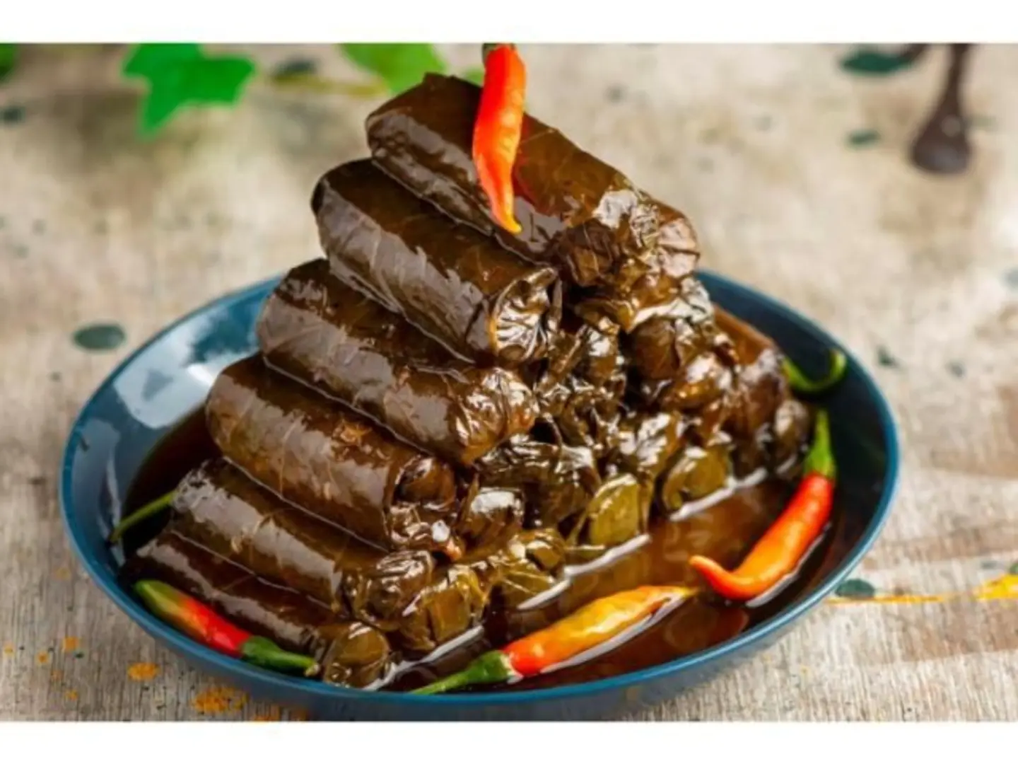 Spicy Grape Leaves
