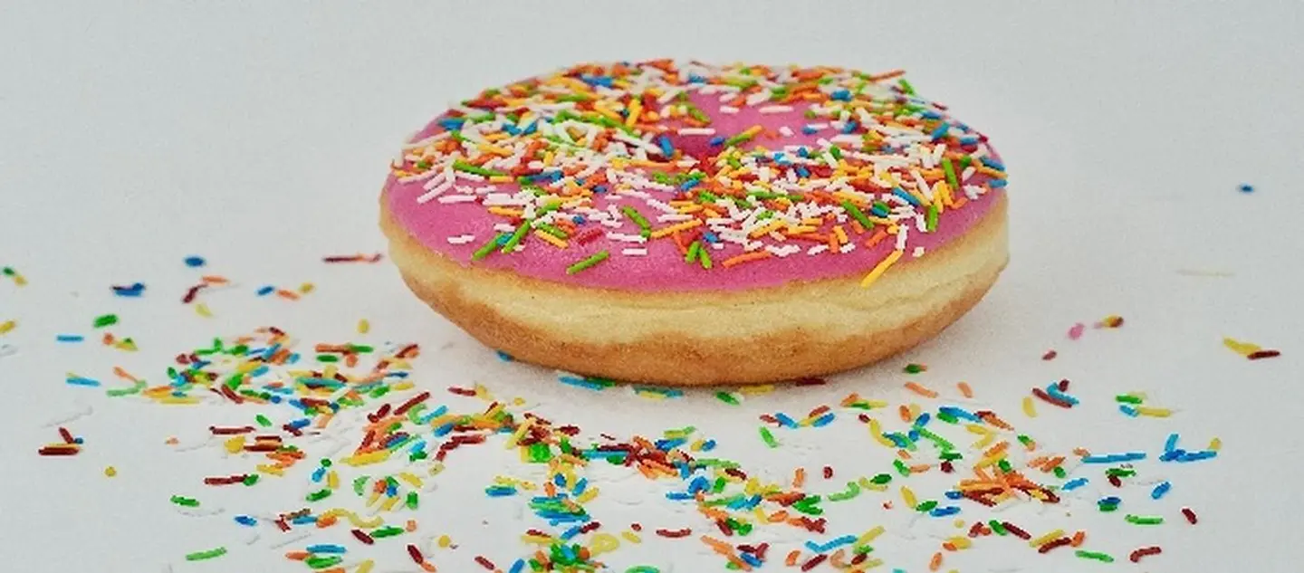 Pink Raised W/ Sprinkles