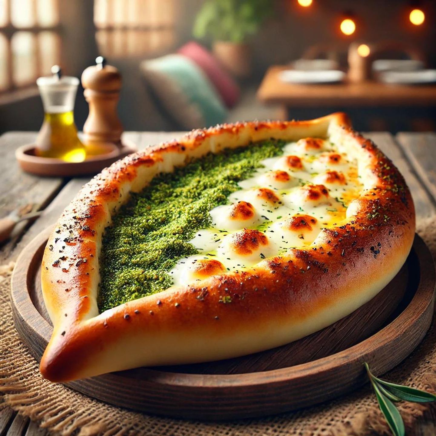Turkish Zaatar Manakeesh With Cheese