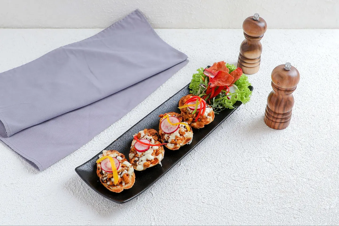 Chicken Cheese Bruschetta
