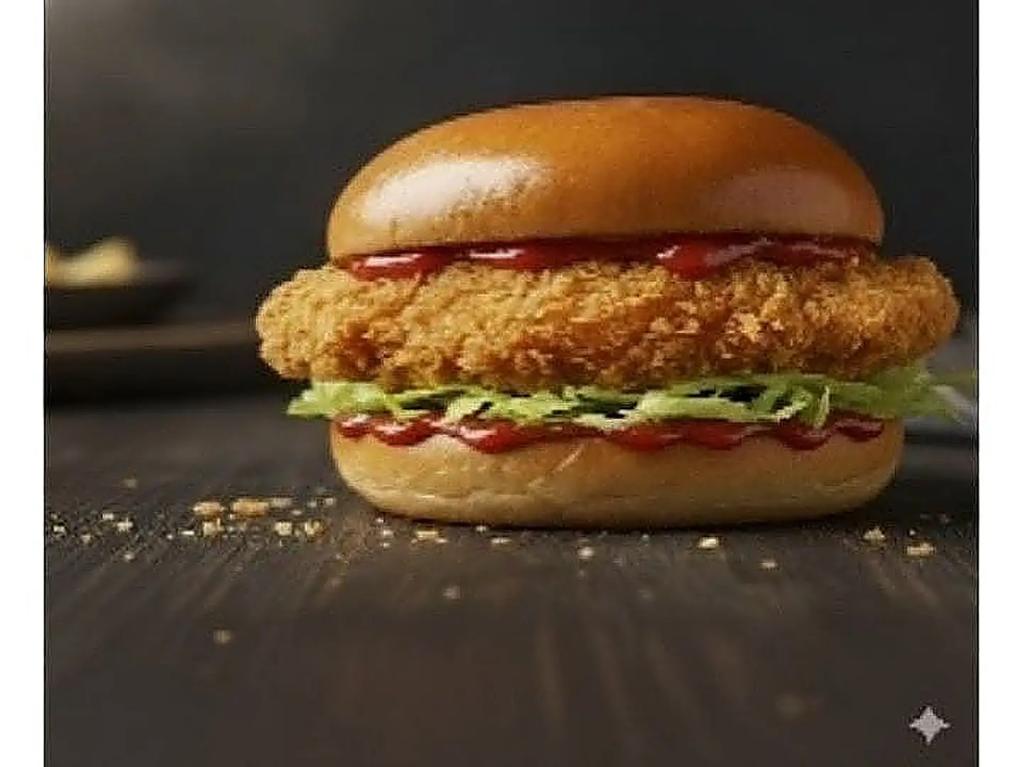 Sriracha Chicken Burger With Fries